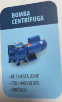 Bomba centrifuga 5 hasta 20 hp 220/440v trifasica