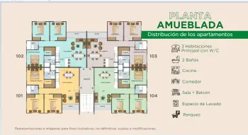 Green residences. apartamentos con piscina en el proyecto