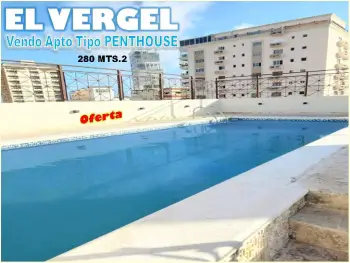 Apto tipo penthouse amueblado y super rebajado en el vergel 280 mts.2