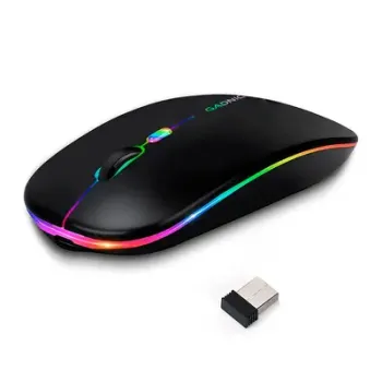 Mouse inalámbrico óptico led recargable silencioso bluetooth portátil