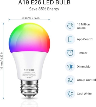 Bombillo multicolor smart wifi light bulb l530e 1und