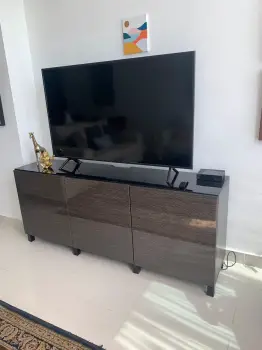 Muebles completo arriba y abajo tv  ikea besta tvpuertas negro-marrón/