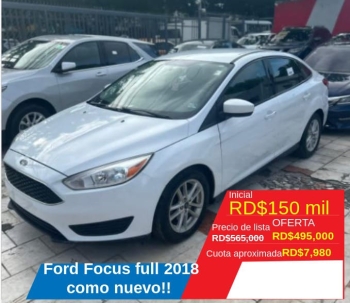 Ford focus blanco 2018 americano recien importado