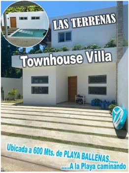 Townhouse villa en las terrenas a  600 mts. de playa ballenas 2 nivele