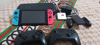 Nintendo switch hackeada incluye un dock dos pro controller un bolso y