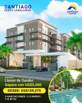 Sahir tower modernos apartamentos en llanos de gurabo santiago