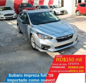 Subaru impressa gris 2019 americano recien importado