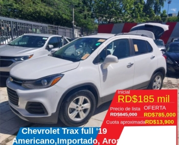 Chevrolet trax blanco 2019 americano recien importado
