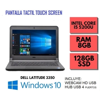 Laptop dell latitude 3350 13.3 pg touch i5 8gb 128gb ssd usada 10500