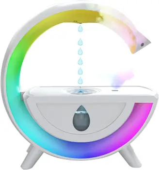 Humidificador antigravedad en forma de g colorido usb led