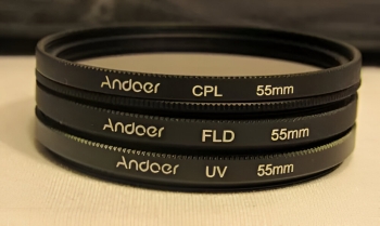 Kit de 6 filtros andoer de 55mm cpl nd8 fld y uv