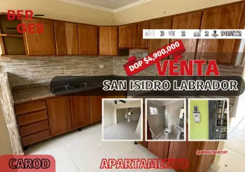 Apartamento en venta en san isidro labrador 4to piso 3-hab 2-b 2-parqu