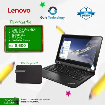 Oferta lenovo thinkpad 11e 8gb ram 128 ssd 11.6 pulgadas  pantalla tou