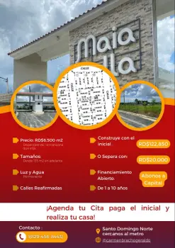 Paga tu inicial y recibe tu solar de 166 metros