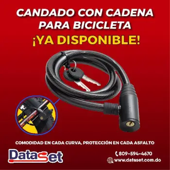 Candado con cadena para bicicleta