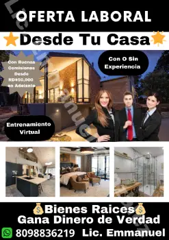 ????vacante de empleo de bienes raícesdesde casa o en la inmobiliaria