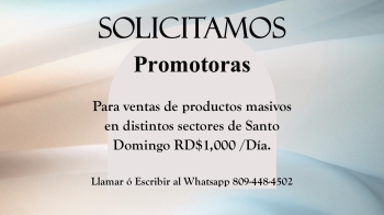 Solicitamos promotoras