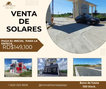 Solares de 270 mts2. ven separa el tuyo y se gÁnador de 500 block.