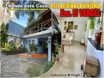 Vendo casa para oficinas o vivirla en el vergel con su ultima rebaja