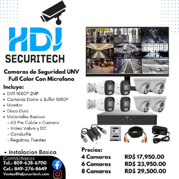 Camaras de seguridad unv full color con microfono