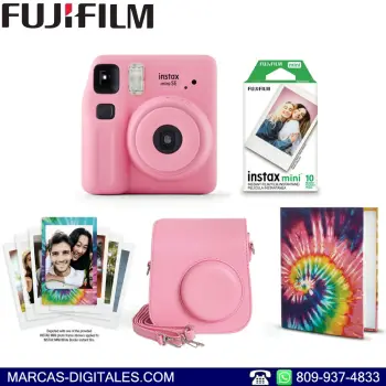 Fujifilm instax mini se combo rosado camara de foto instantanea