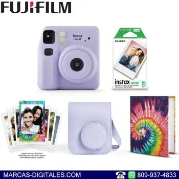 Fujifilm instax mini se combo violeta camara de foto instantanea