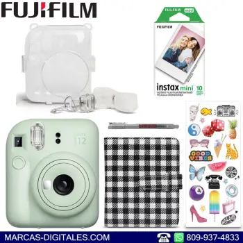 Fujifilm instax mini 12 combo verde camara de fotos instantaneas