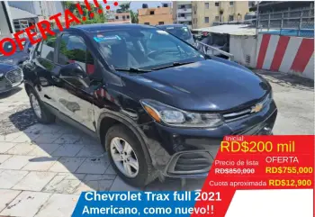 Chevrolet trax negra 2021 americano recien importado