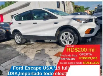 Ford escape blanco 2019 americano recien importado