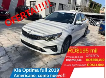 Kia optima  blanco 2019 americano recien importado