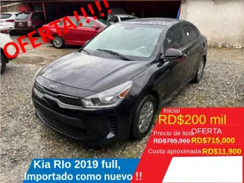 Kia rio  negro 2019 americano recien importado