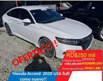 Honda accord blanco 2020 americano recien importado