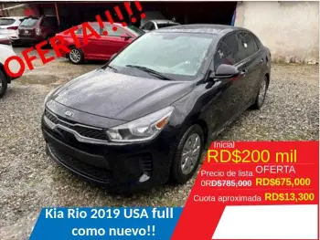 Kia rio negro 2019 americano recien importado