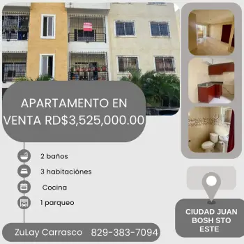 Apartamento en ciudad juan bosh - residencial sembrador ivl