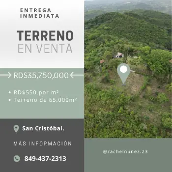 Vendo terreno en san cristóbal.