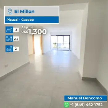 Comodo y hermoso apartamento ubicado en el millon