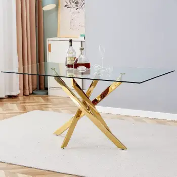 Mesa de comedor de cristal