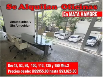 Alquilo locales oficinas en mata hambre de 43 53 60  100 113 135 y 150