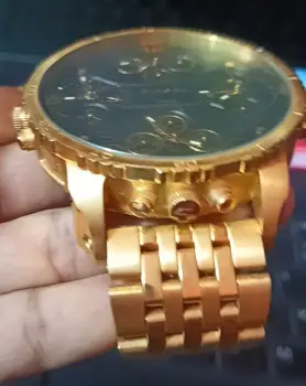 Diesel reloj mr.daddy tono dorado cuarzo acero inoxidable nuevo