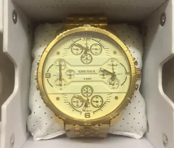 Diesel reloj tono dorado  mr. daddy cuarzo acero inoxidable nuevo