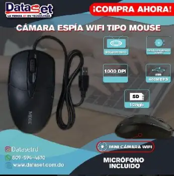 Cámara espía wifi tipo mouse