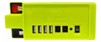 Bateria solar recargable 12v con conectores usb ideal par camping trab