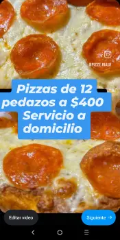 Pizzas ricas de 12 pedazos a 400