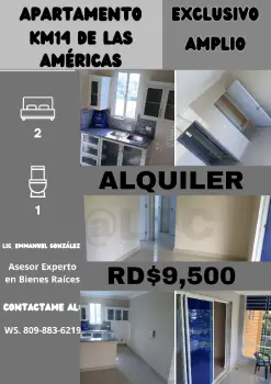 Alquilo apartamento en el km 14 las américas rd9500