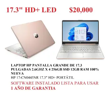 Laptop hp 17.3 2.6ghz x 2 256gb ssd 12gb ram nueva 20000