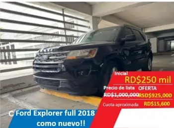 Ford explorer negra 2018 americano recien importado