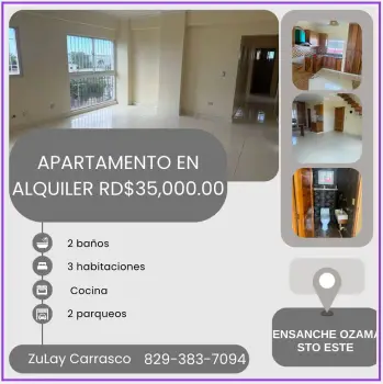 Alquiler de apartamento - ensanche ozama santo domingo este