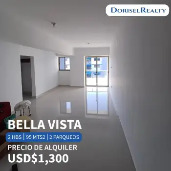 Alquiler de hermoso apartamento ubicado en bella vista