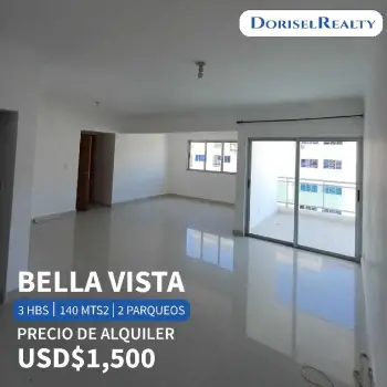 Alquiler de espectacular apartamento en bella vista