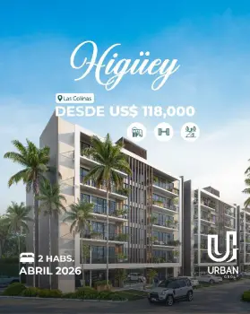 Apartamentos de 2 habitaciones en higuey